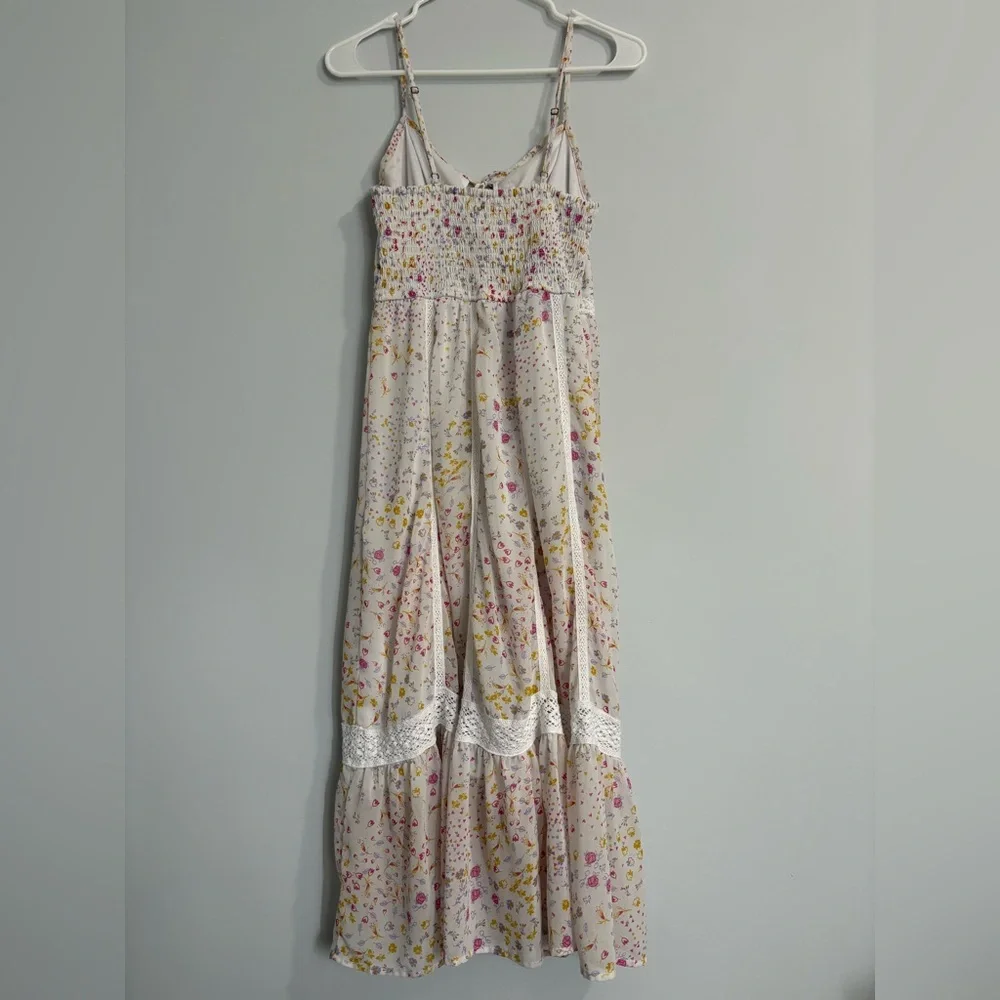 Jessica Simpson Spring Summer Floral Spaghetti Strap Dress Medium Cottagecore - Picture 2 of 8